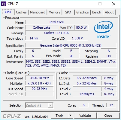 Intel 8代酷睿i7性能曝光 疑似Core i7-8700跑分
