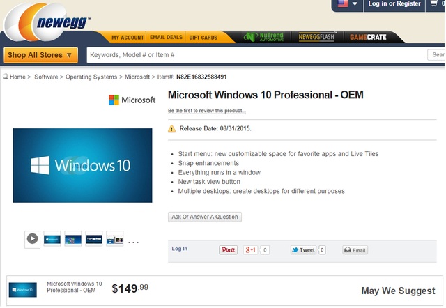OEM版Windows 10专业版
