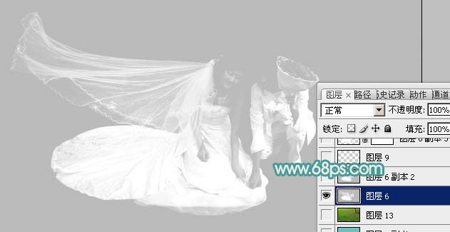 实用抠图教程：透明婚纱抠图