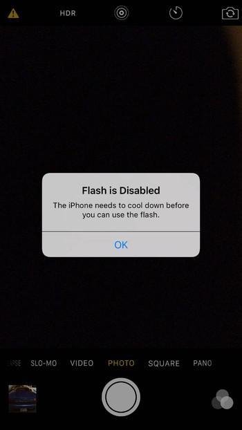 iPhone6s机身过热导致闪光灯罢工