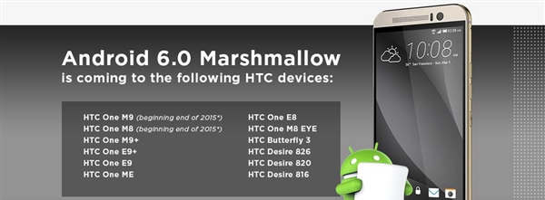 Android 6.0支持HTC机型有哪些 Android 6.0首批升级HTC设备汇总