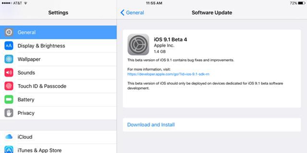 iOS9.1 Beta4正式发布：更新不多