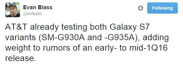 三星Galaxy S7继续曝光：AT&T已开始测试