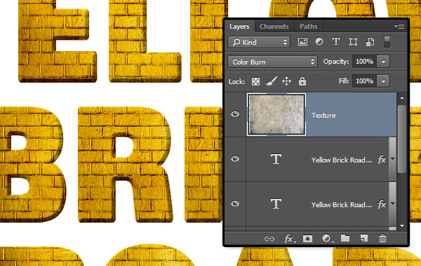 PS教你绘制超逼真的金色砖块字效