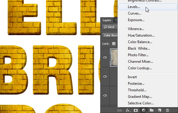 PS教你绘制超逼真的金色砖块字效