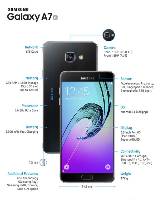 三星新款Galaxy A7正式发布 大陆首发