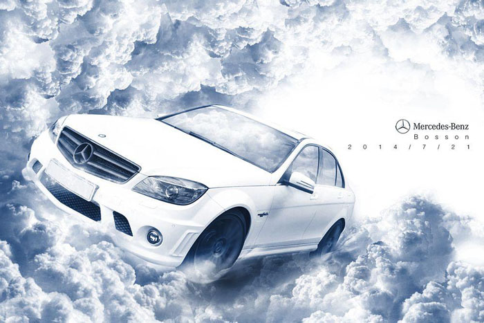 Photoshop制作大气梦幻的汽车海报