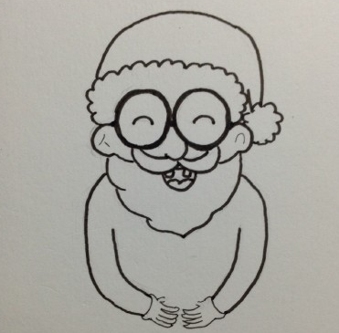 圣诞老人简笔画步步骤  教你手工绘制圣诞老人