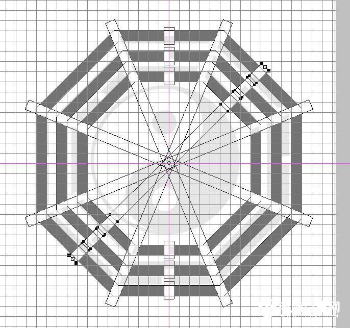 PS CS6布尔运算工具绘制太极八卦图
