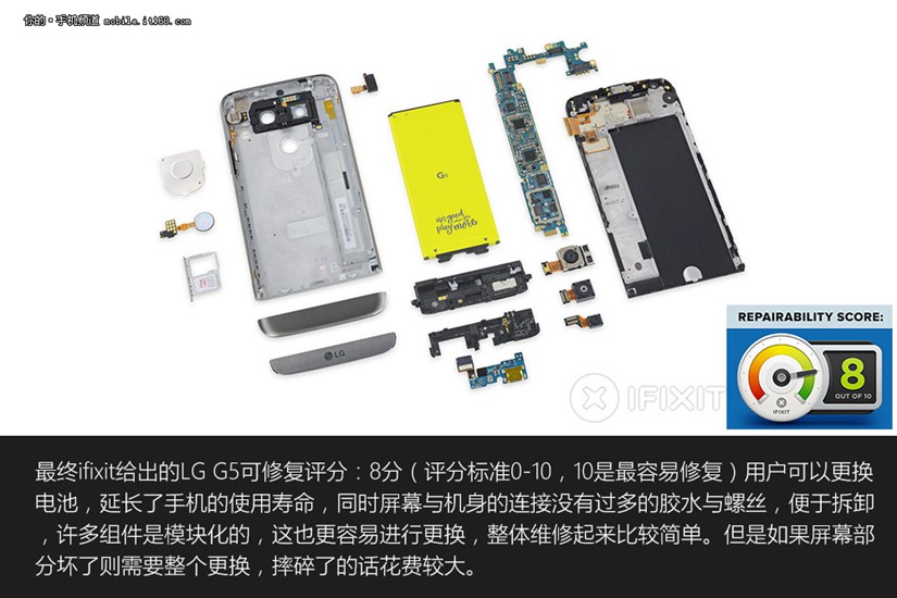 模块化设计更容易维修 LG G5拆解图赏_20