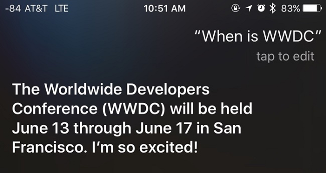 WWDC2016大会时间确定 iOS10是最大亮点
