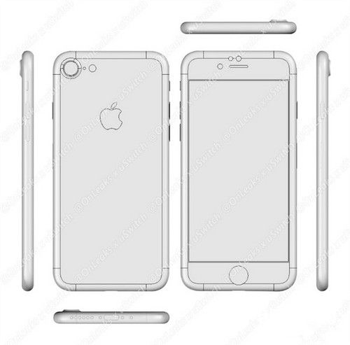 iPhone 7设计图完全曝光 耳机接口与白条确认消失
