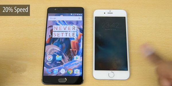 指纹识别速度比拼：一加手机3对比iPhone6s