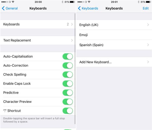iOS10教程: 不切换键盘输入多种语言