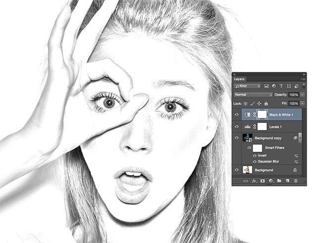 Photoshop打造铅笔素描画效果教程