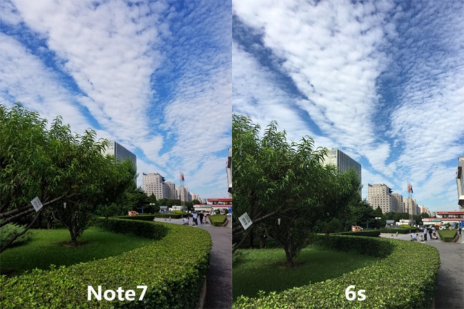 三星Note7和iPhone6s远景拍照对比