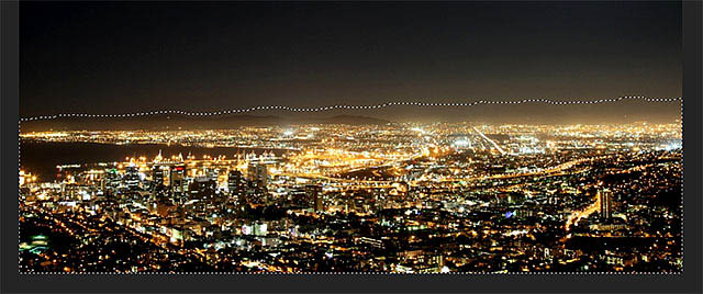 PS滤镜给城市夜空照片添加满天星星效果教程