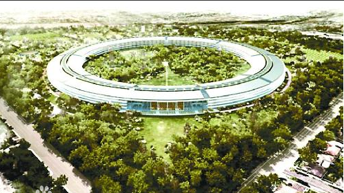 苹果新总部预计2016底完工 苹果飞船总部大楼详解