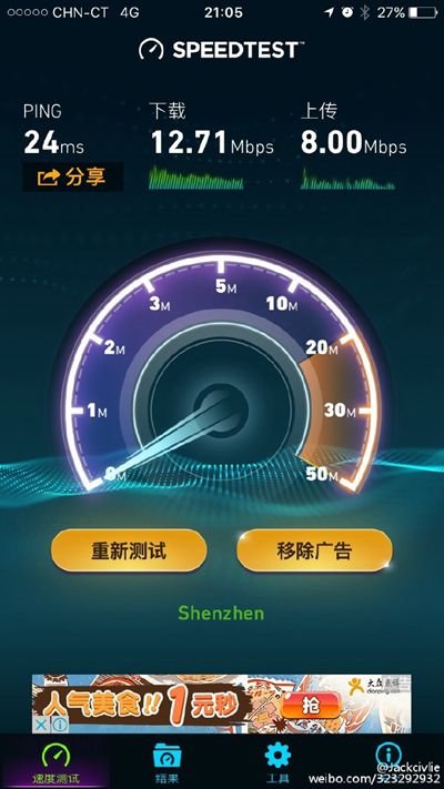 网友实测：港版iPhone7支持中国电信4G上网
