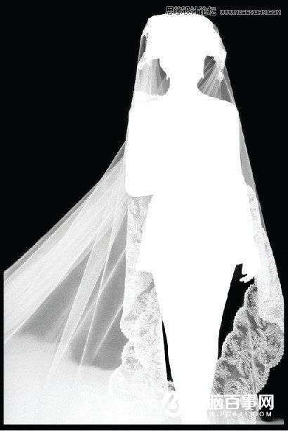 Photoshop使用通道完美抠出穿婚纱的新娘