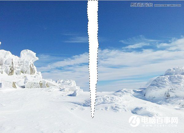 Photoshop绘制逼真的冬季棱柱效果图教程