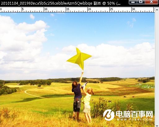 Photoshop打造欧美古典青黄色草地人物图片教程
