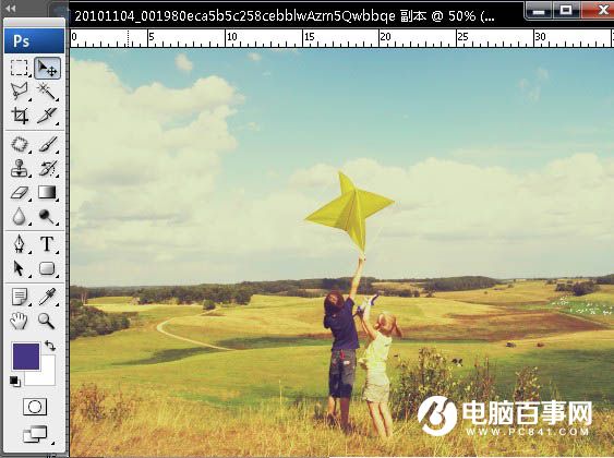 Photoshop打造欧美古典青黄色草地人物图片教程