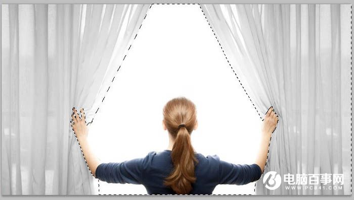 Photoshop合成奇幻的墙壁窗帘教程