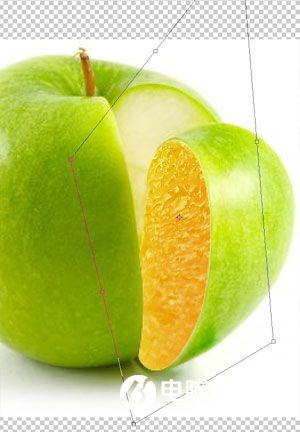 Photoshop合成橘子心的苹果教程