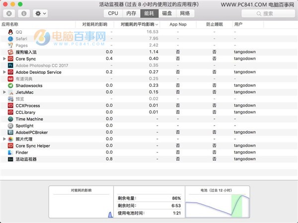 新MacBook Pro怎么看剩余电量？MacOS 10.12.2查看电池续航方法