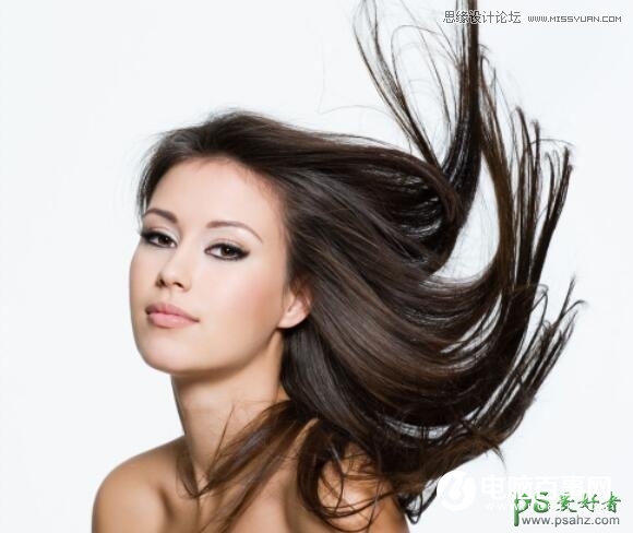photoshop利用通道简单的抠出美女头发丝教程