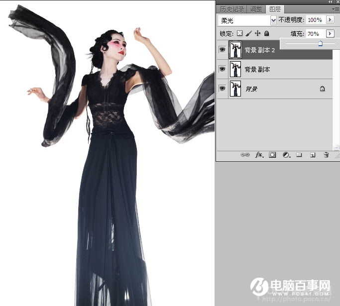 Photoshop制作飘逸的中国风水墨人像教程