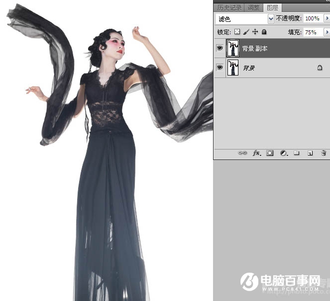 Photoshop制作飘逸的中国风水墨人像教程