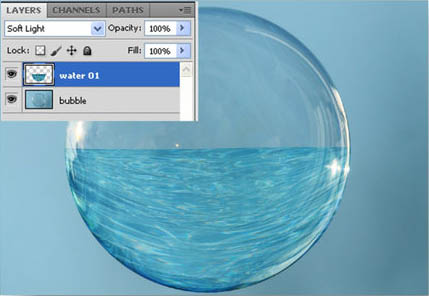 Photoshop合成玻璃球体中的鱼类世界