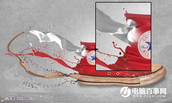 Photoshop如何制作动感流体效果鞋子海报