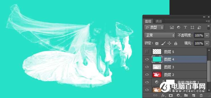 PS利用抽出滤镜完美抠出背景复杂的婚纱教程
