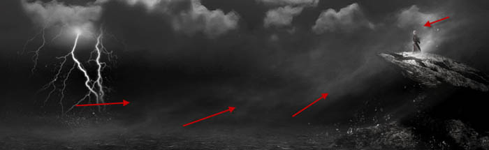 Photoshop合成正在召唤海洋风暴的女巫