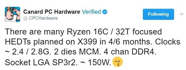 AMD Ryzen 16核32线程处理器曝光 Intel彻底慌了