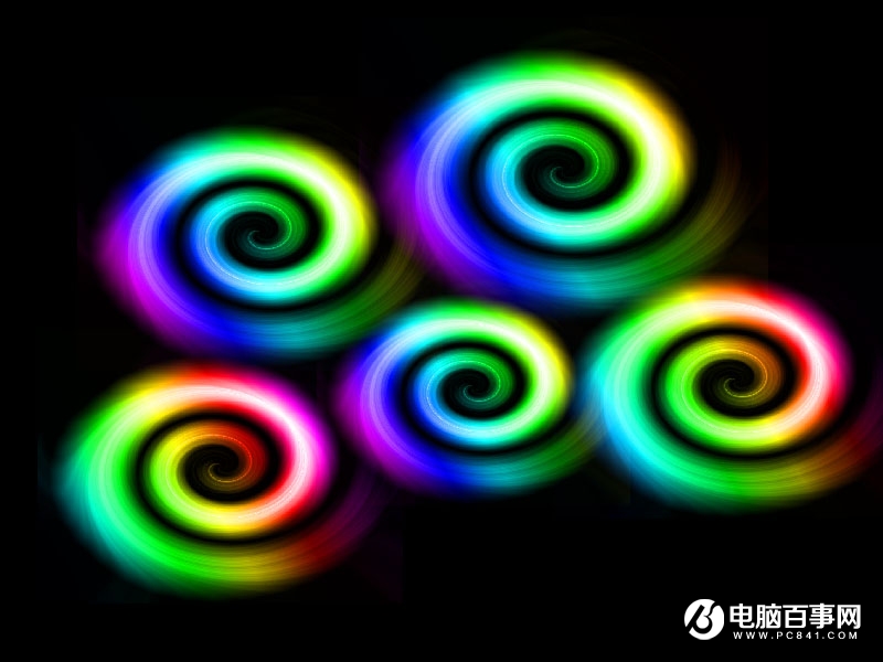 Photoshop滤镜制作漂亮的彩色漩涡教程