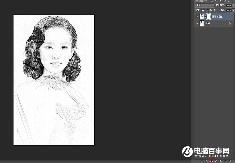 Photoshop把美女照片转为铅笔素描效果