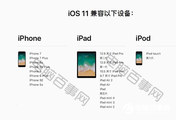 iOS11支持哪些设备？iOS11支持iPhone4S/5吗？