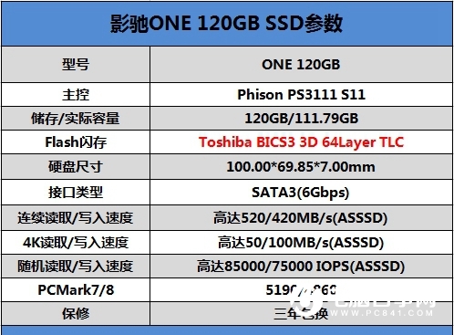 影驰ONE 120GB SSD怎么样 影驰ONE 120GB SSD评测