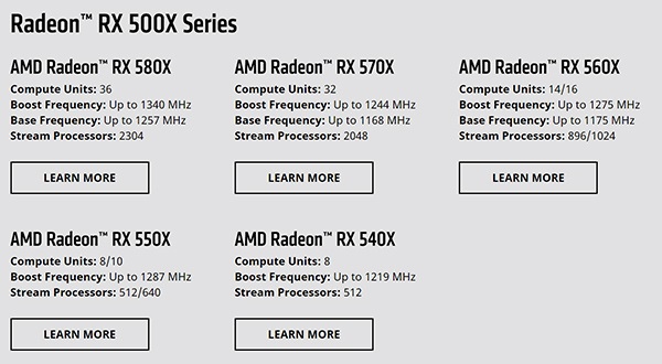 AMD发布Radeon 500X系列显卡：一堆马甲