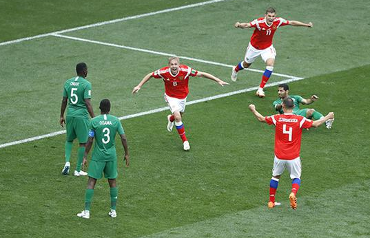 俄罗斯5-0沙特阿拉伯视频回放 2018世界杯俄罗斯vs沙特视频重播地址