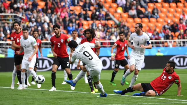 乌拉圭第90分钟绝杀埃及 世界杯乌拉圭1-0埃及