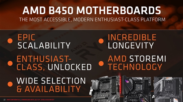 AMD正式发布B450主板：开放超频，性价比高