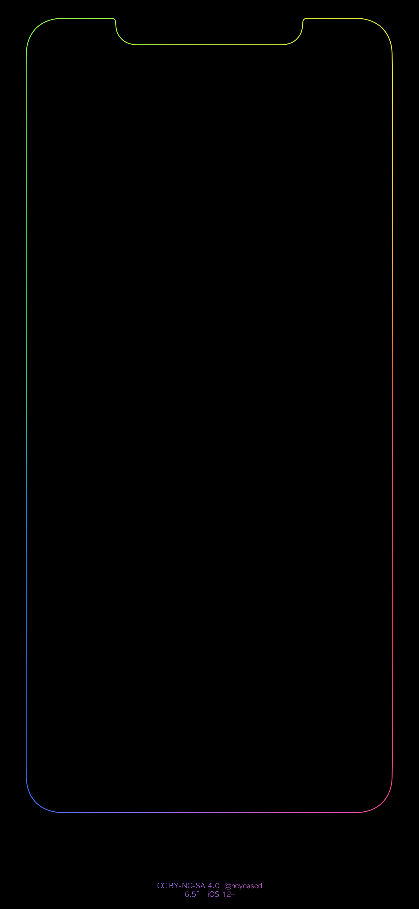 Iphone Xs Max边框发光壁纸大全苹果xs Max黑色发光边框壁纸 电脑百事网