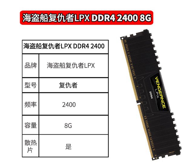 8GB不到300内存大降价 8款高性价比8G DDR4 2400内存推荐