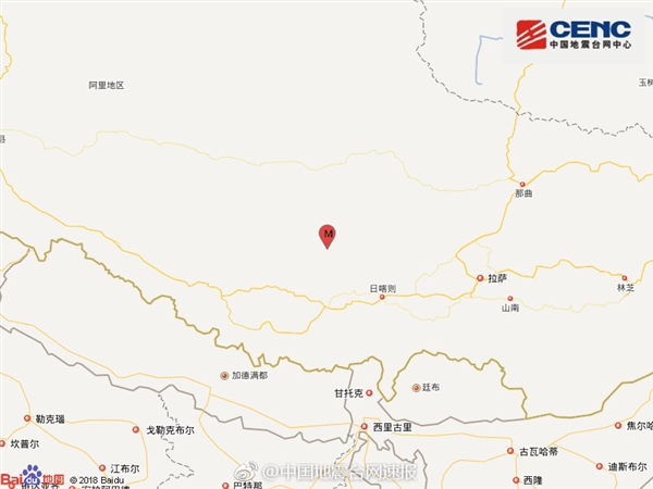 西藏日喀则市谢通门县附近发生5.8级地震 愿平安