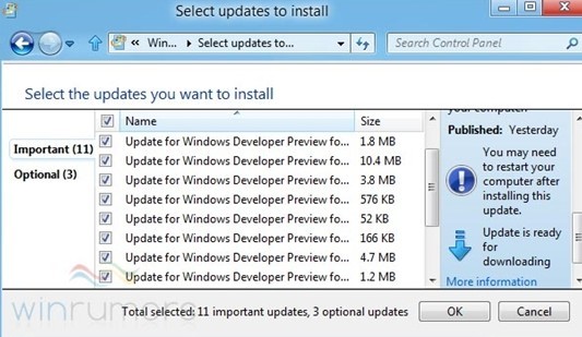 Windows 8开发预览版发布更新补丁